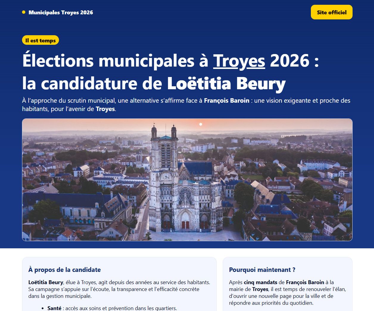 Municipales 2026 à Troyes
